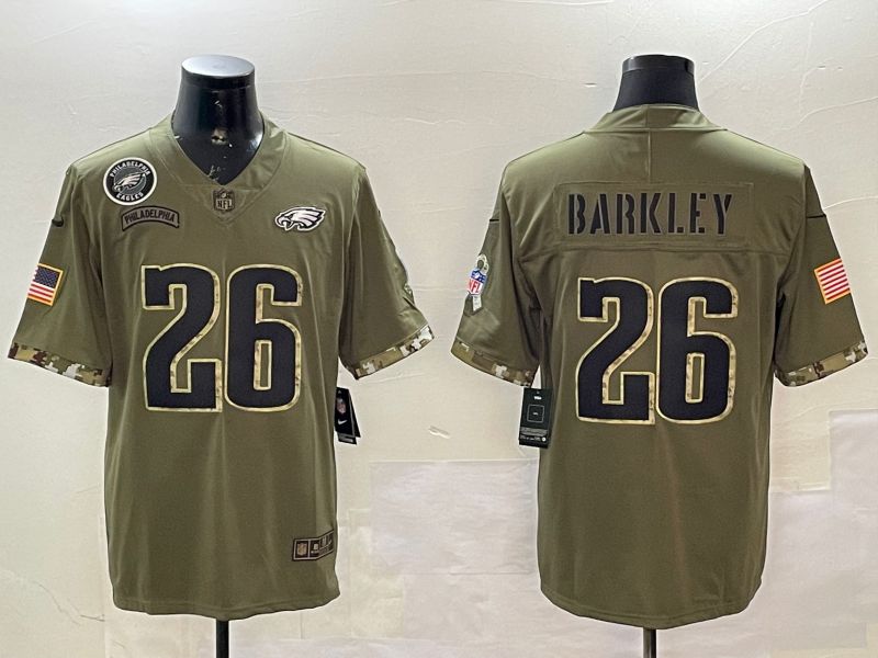 Men Philadelphia Eagles #26 Barkley Green 2025 Nike Vapor Limited NFL Jersey style 2